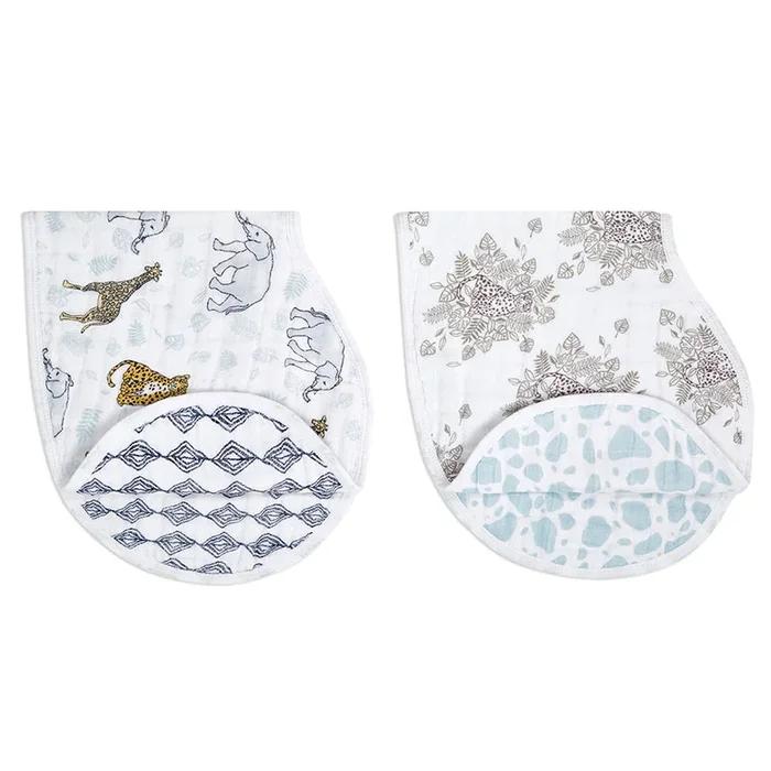 Aden and Anais 2-Pack Classic Burpy Bibs – Jungle