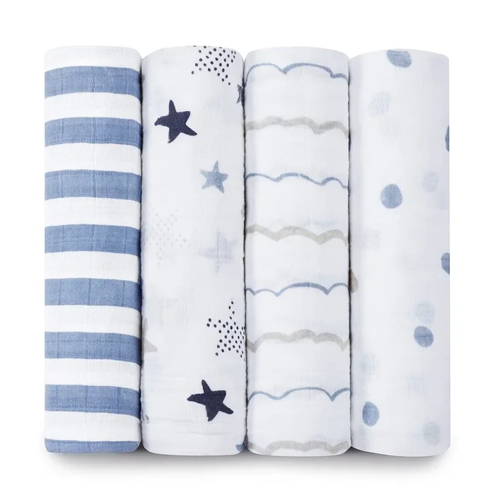 Aden and Anais 4-Pack Classic Swaddles – Rock Star