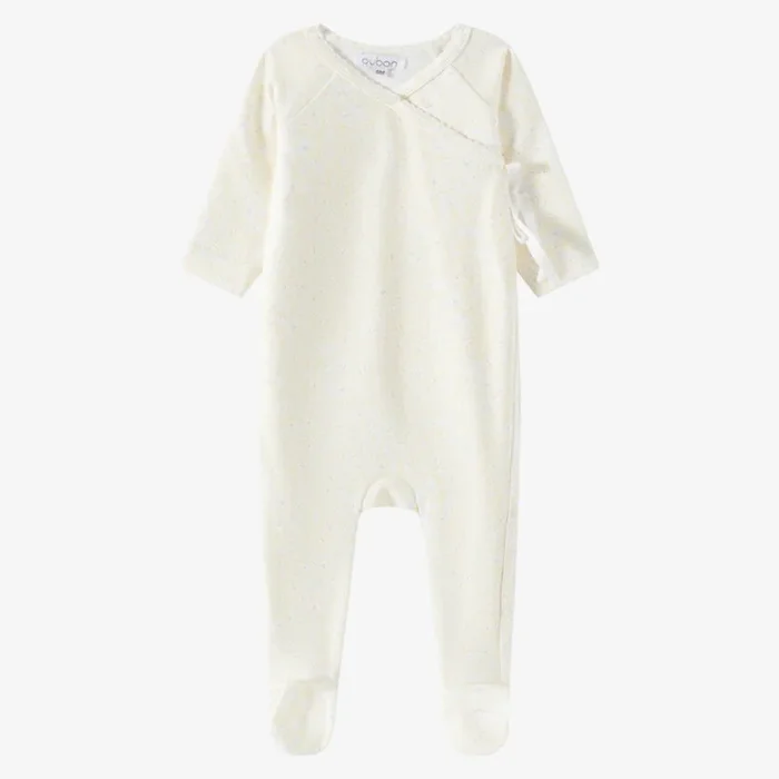 Allover Print Footie – White