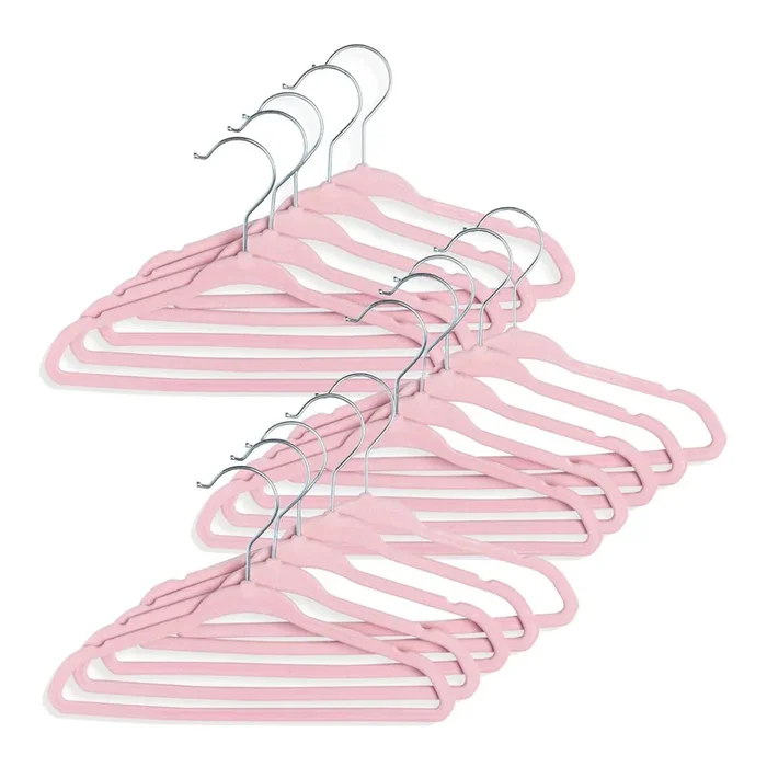 Amor Bebe by TenderTyme 20-Pack Non-Slip Design Baby Hangers – Pink