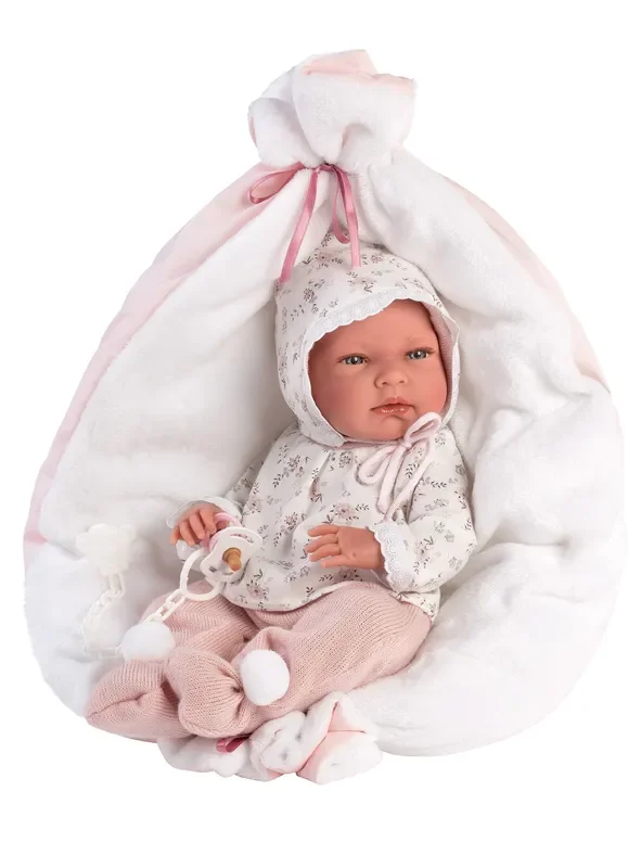 Anatomically Correct Baby Doll With Reversible Blanket | 15.7 ” | Nikki