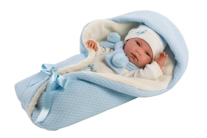 Anatomically Correct Baby Doll With Swaddle Blanket | 15.7 ” | Nicolas