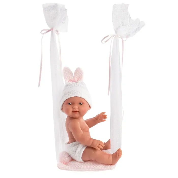 Anatomically Correct Baby Doll with Tulle And Baby Swing 10.2 ” | Sadie