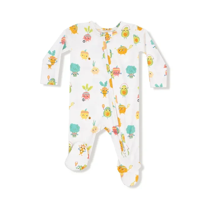 Angel Dear 2 Way Zipper Footie | Crunch Munch Veggie Sports