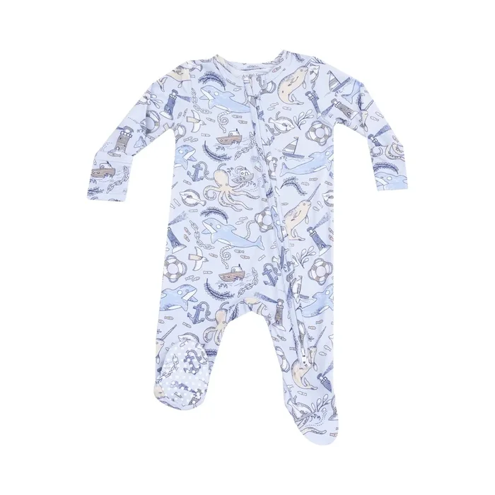 Angel Dear 2 Way Zipper Footie | Nautical Notebook