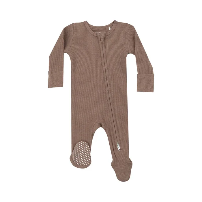 Angel Dear 2 Way Zipper Footie | Waffle Sinopia