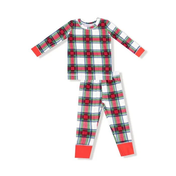 Angel Dear L/S Loungewear Set | Holiday Plaid