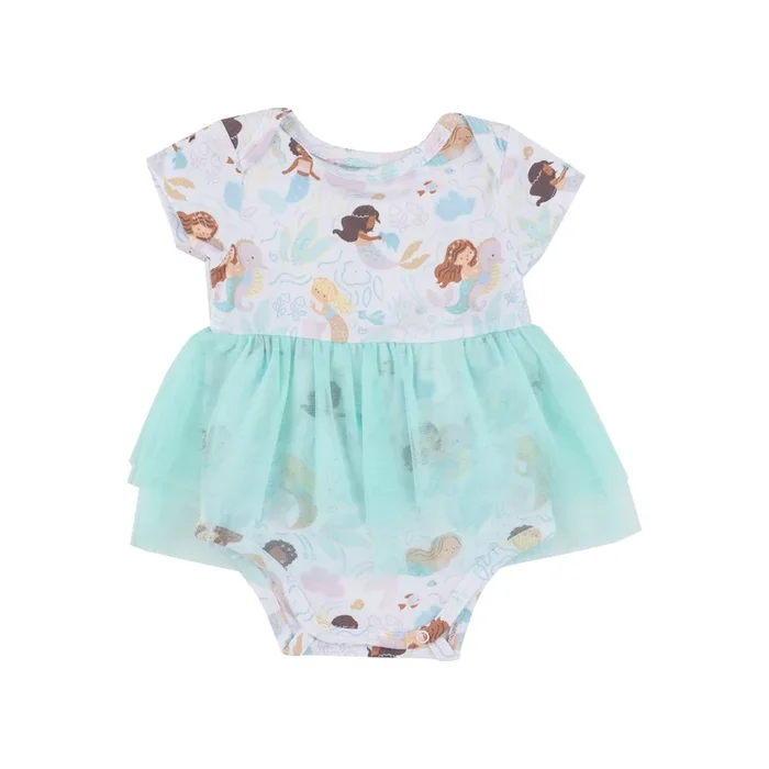 Angel Dear Twirly S/S Tutu Bodysuit Dress | Magical Mermaids