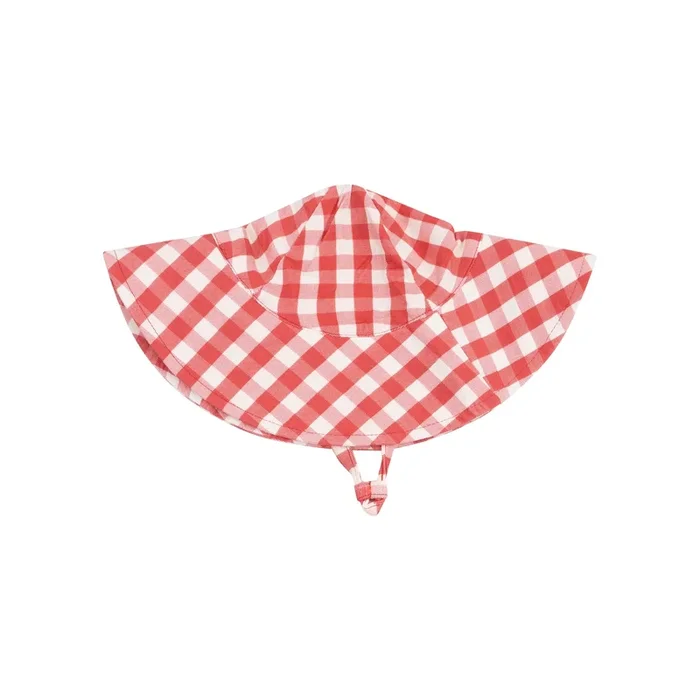 Angel Dear Wide Brim Sunhat | Strawberry Gingham