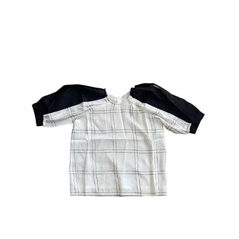 Anja Schwerbrock White/Black Check Top