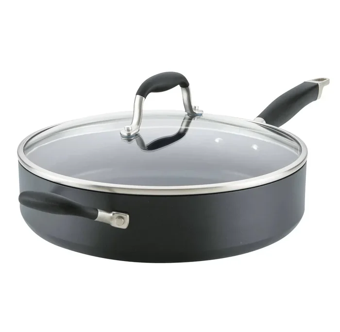 Anolon Advanced Home Onyx 5 Qt. Covered Saute with Helper Handle