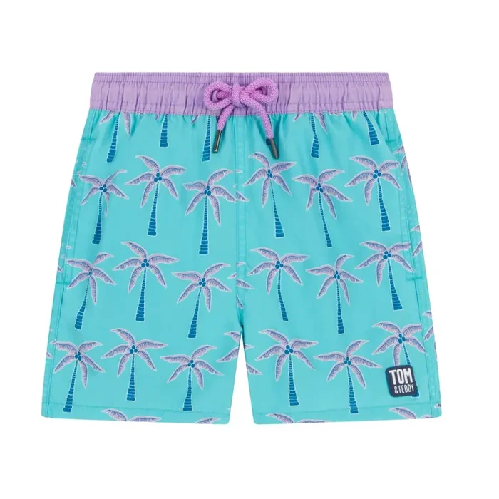 Aqua & Violet Palm