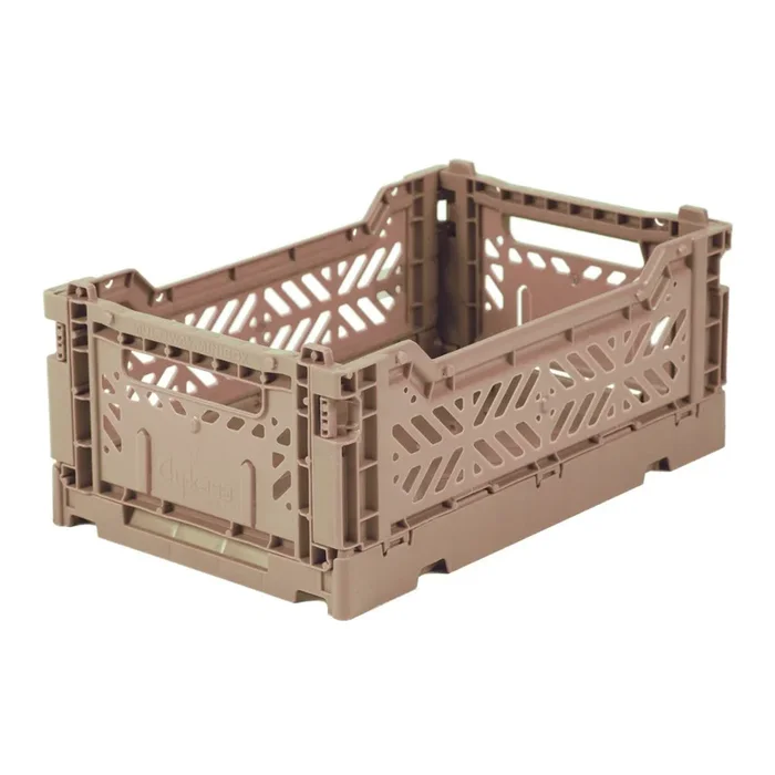 Aykasa Mini Foldable Storage Crate – Warm Taupe