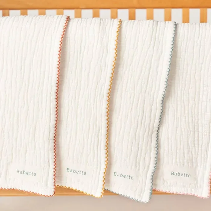 Babette Scalloped Trim Stroller Blanket