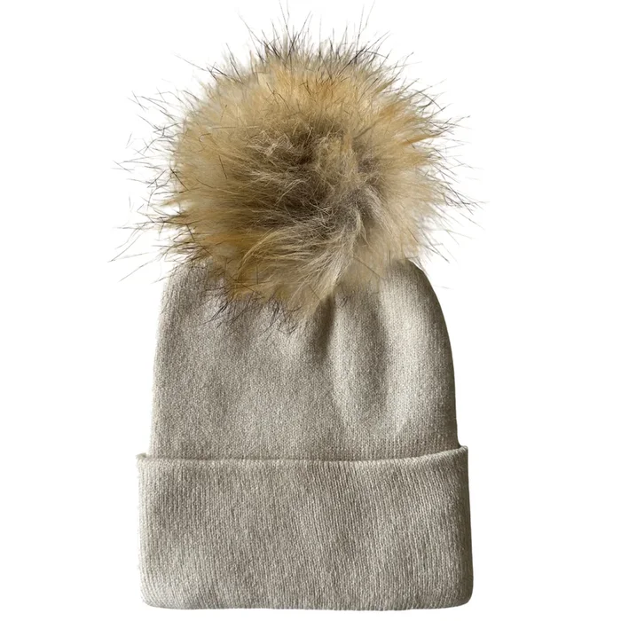 Baby’s First Faux Fur Pom Hat
