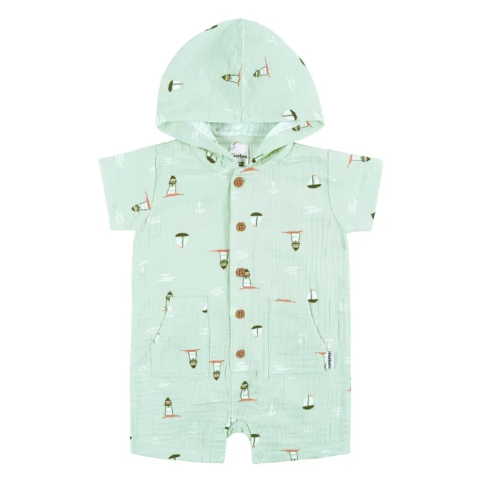 Baby Boys Sea Scene Hooded Romper