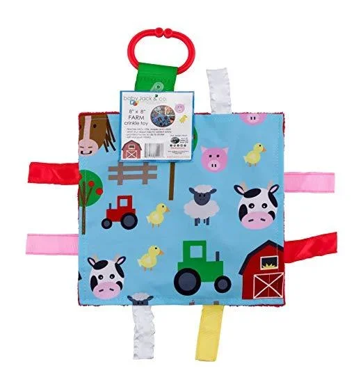 Baby Jack Farm Crinkle Tag Square