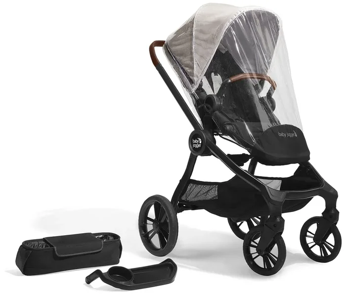 Baby Jogger OPEN BOX City Sights Stroller + Accessory Bundle – Frosted Ivory