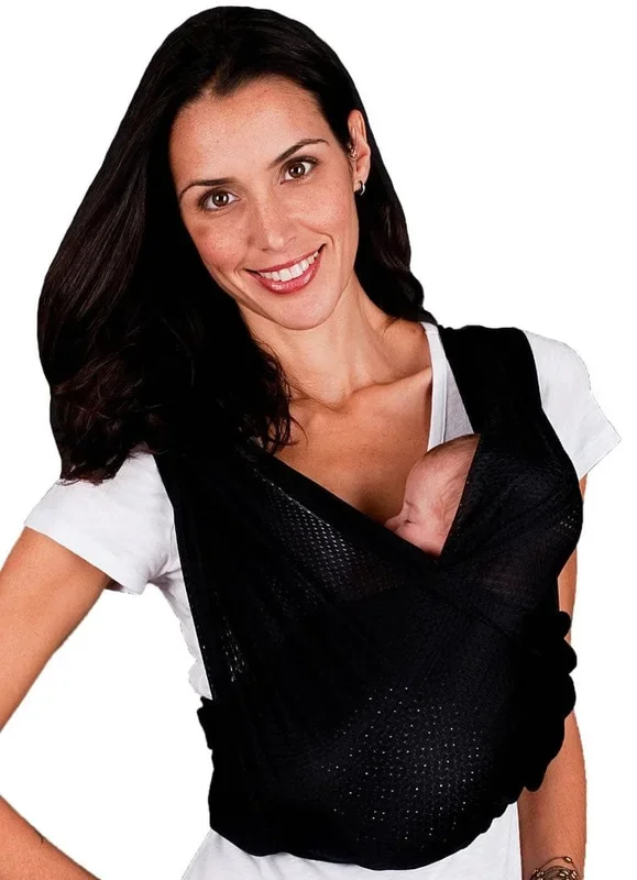 Baby K’tan Baby Carrier in Black Breeze – Extra Large