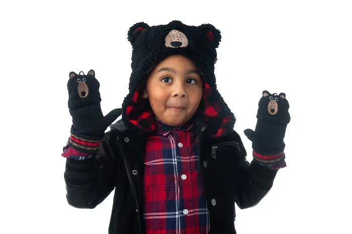Baby/kids Reversible Sherpa Hat – Black Bear | Aviator