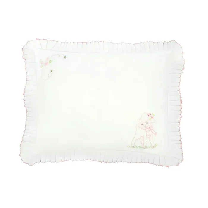 Baby Lamb & Bee Cotton Pillow Sham