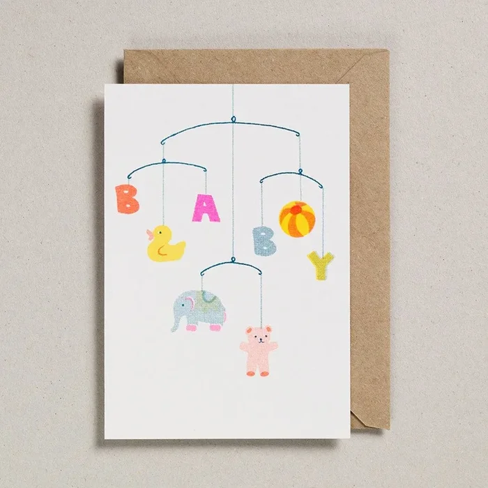 Baby Mobile New Baby Card