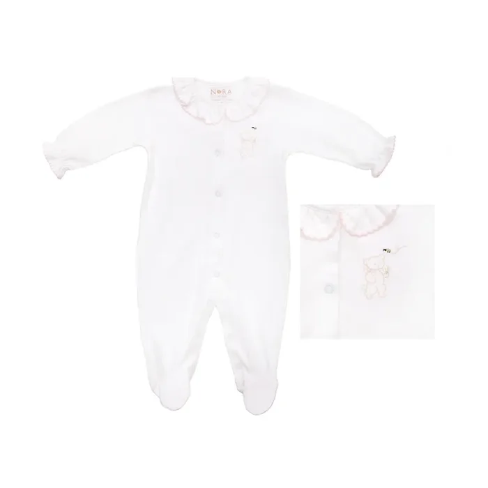 Baby Teddy Bear Cotton Knit Footie