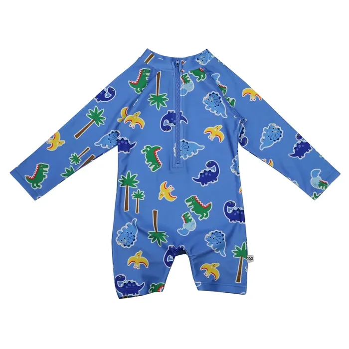 Baby/toddler Rash Guard One Piece Printed Swimsuit – Devin The Dino & Friends **pre-order (orders Will Ship In Full Early March ’25)**