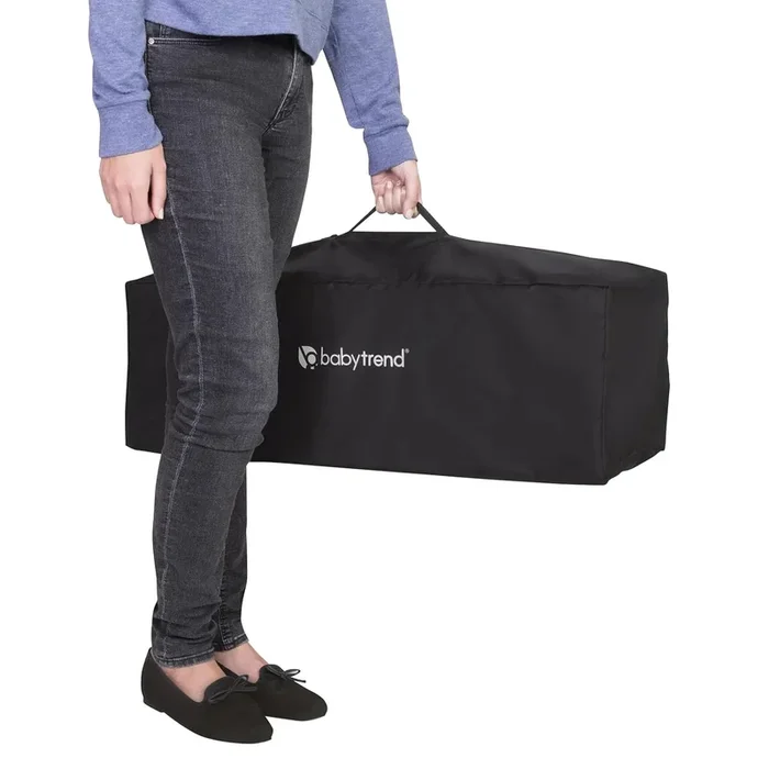Baby Trend Portable Playard with Bassinet, Twinkle Grey Portable Playard Twinkle Grey