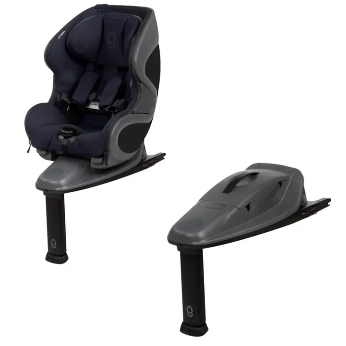 Babyark Classic Convertible Car Seat + Extra Base Bundle – Charcoal Grey / Midnight Blue