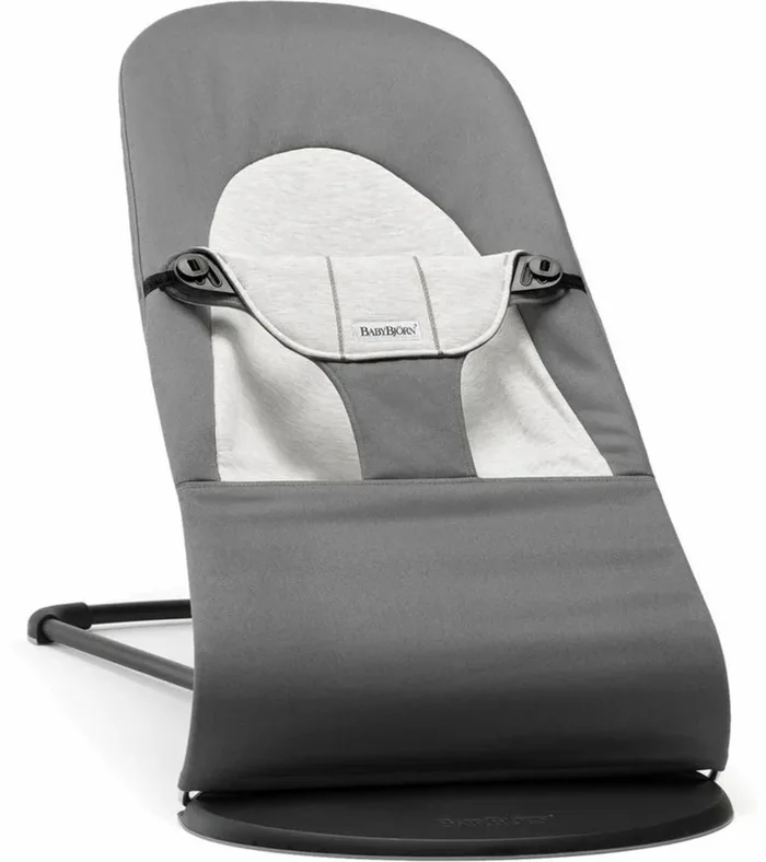 BabyBjorn Bouncer Balance Soft – Black, Cotton/Jersey, Dark Grey/Grey