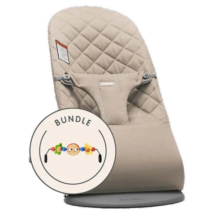 BabyBjorn Bouncer Bundle Classic Quilt – Sand Grey