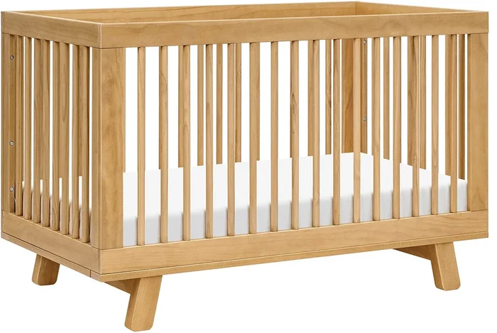 Babyletto Hudson 3-in-1 Convertible Crib with Toddler Bed Conversion Kit – Honey