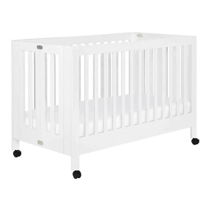 Babyletto Maki Full-Size Portable Folding Crib – White