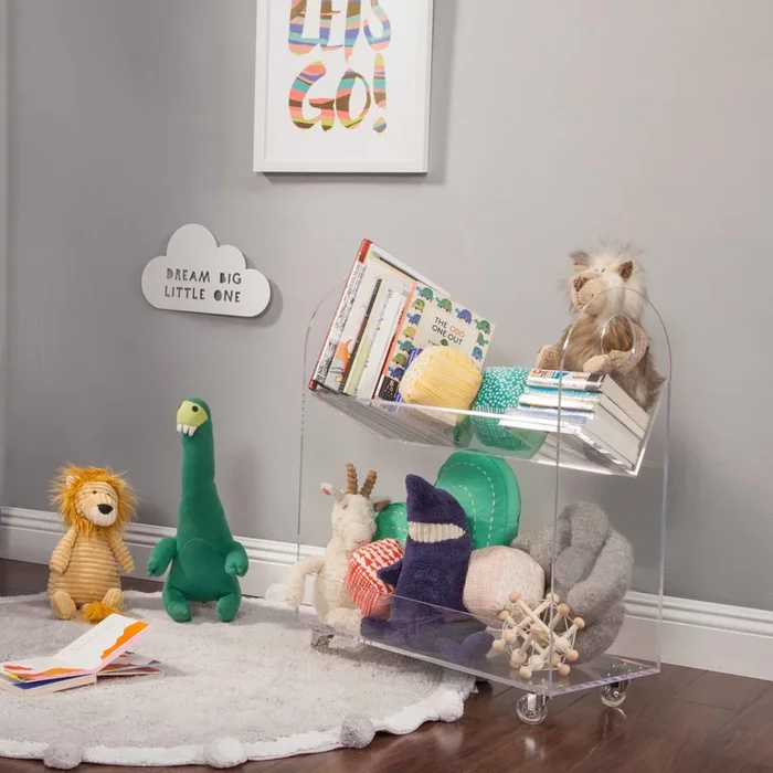 Babyletto Presto Acrylic Bookcase and Cart