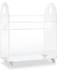 Babyletto Presto Acrylic Bookcase and Cart in Acrylic