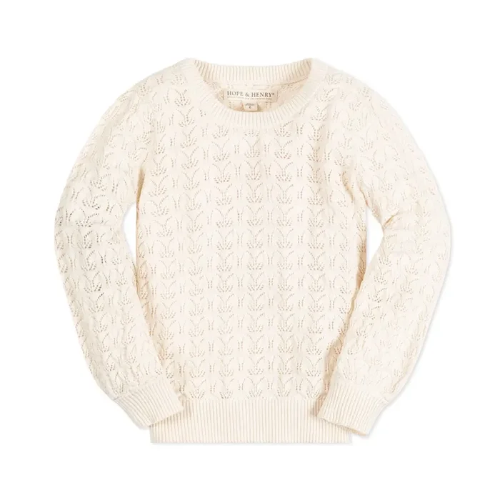 Balloon Sleeve Organic Pointelle Sweater – Baby
