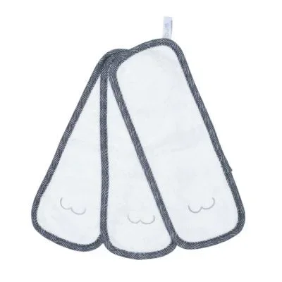 Bamboo Bum Cloths – White/Blue – 3pk