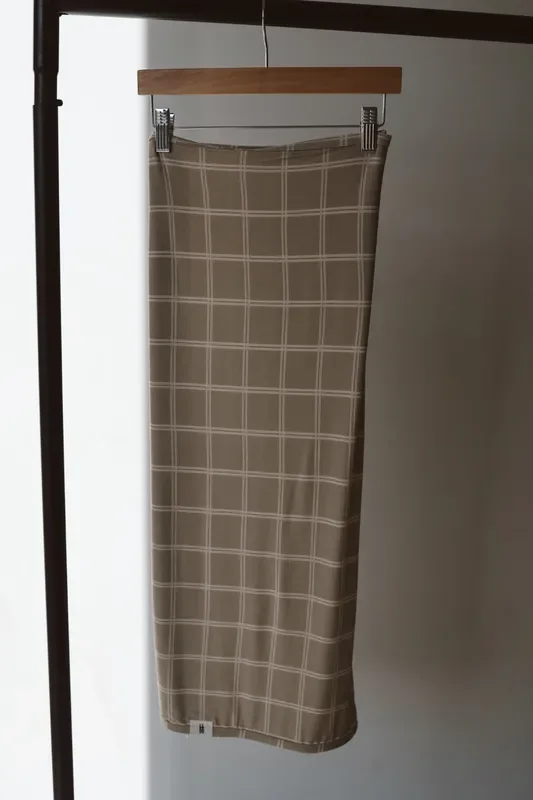 Bamboo Swaddle | Linen Grid