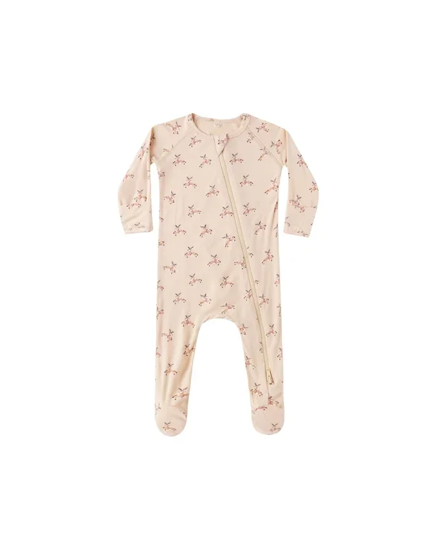 Bamboo Zip Footie | Reindeer