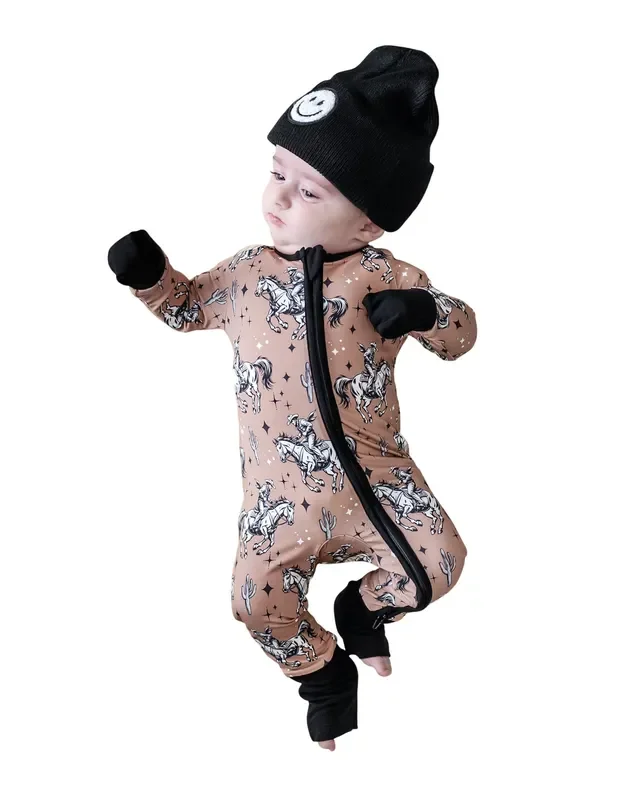 Bamboo Zip Romper | Desert Cowboy