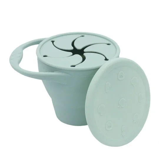 BapronBaby Silicone Collapsible Snack Cup – Sage