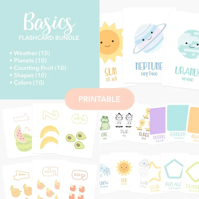 Basics Flashcards Printable