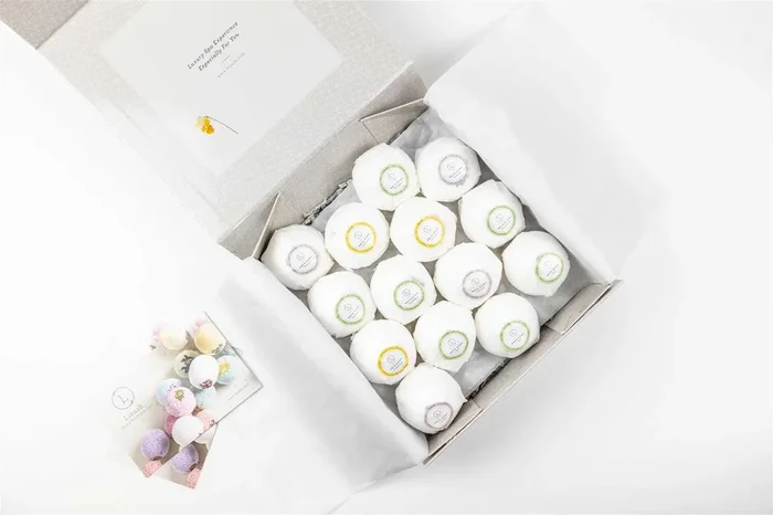 Bath Bombs Gift Box, Set Of 14 Big 100% Natural Relaxing Bath Bombs