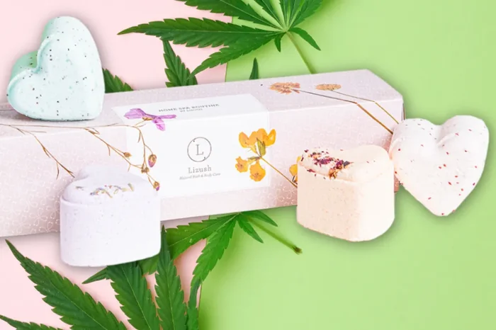 Bath Bombs With Cbd – 5 Hearts Shaped With Cbd – In A Gift Box – Can Be Personalized. (thc Free)