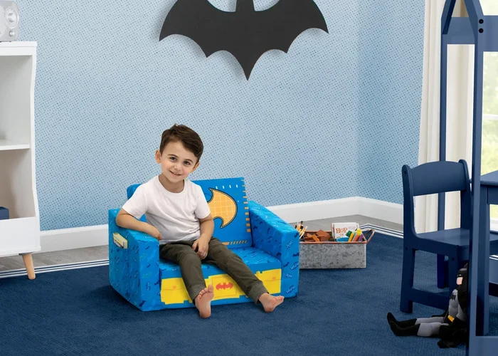 Batman Cozee Flip-Out Chair – 2-in-1 Convertible Chair to Lounger for Kids