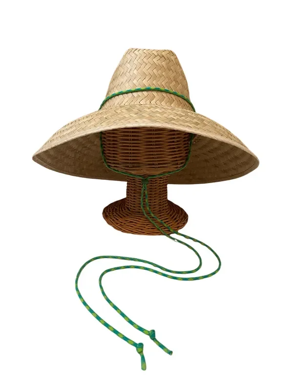 Begonia Sun Hat – Neon Green Lanyard With Jade Toggle