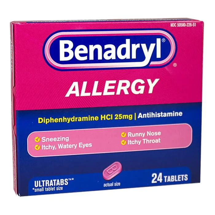 Benadryl Allergy Tablets – Box of 24