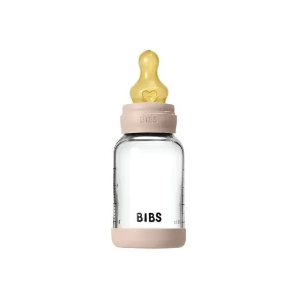 BIBS Baby 4oz Latex Glass Bottle with Bumper