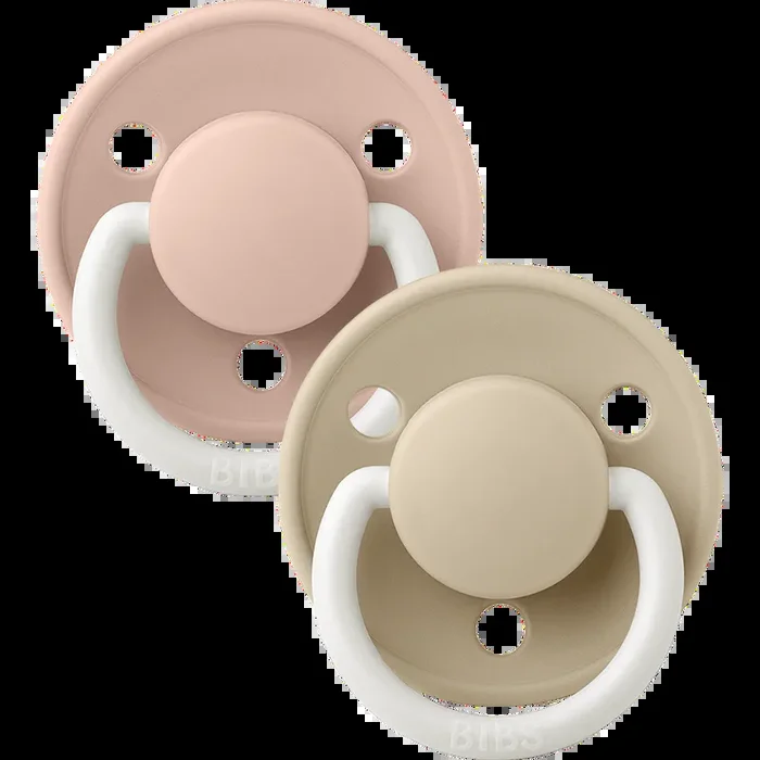 BIBS De Lux Glow 2-Pack | Blush/Vanilla